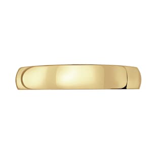 Mappin & Webb 18ct Yellow Gold 4mm Luxury D-Shape Court Wedding Ring