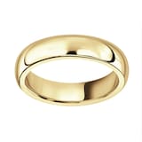 Mappin & Webb 18ct Yellow Gold 5mm Flat Sided D Shape Wedding Ring