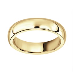 08040428 - 18ct Yellow Gold 5mm Luxury D-Shape Court Wedding Ring