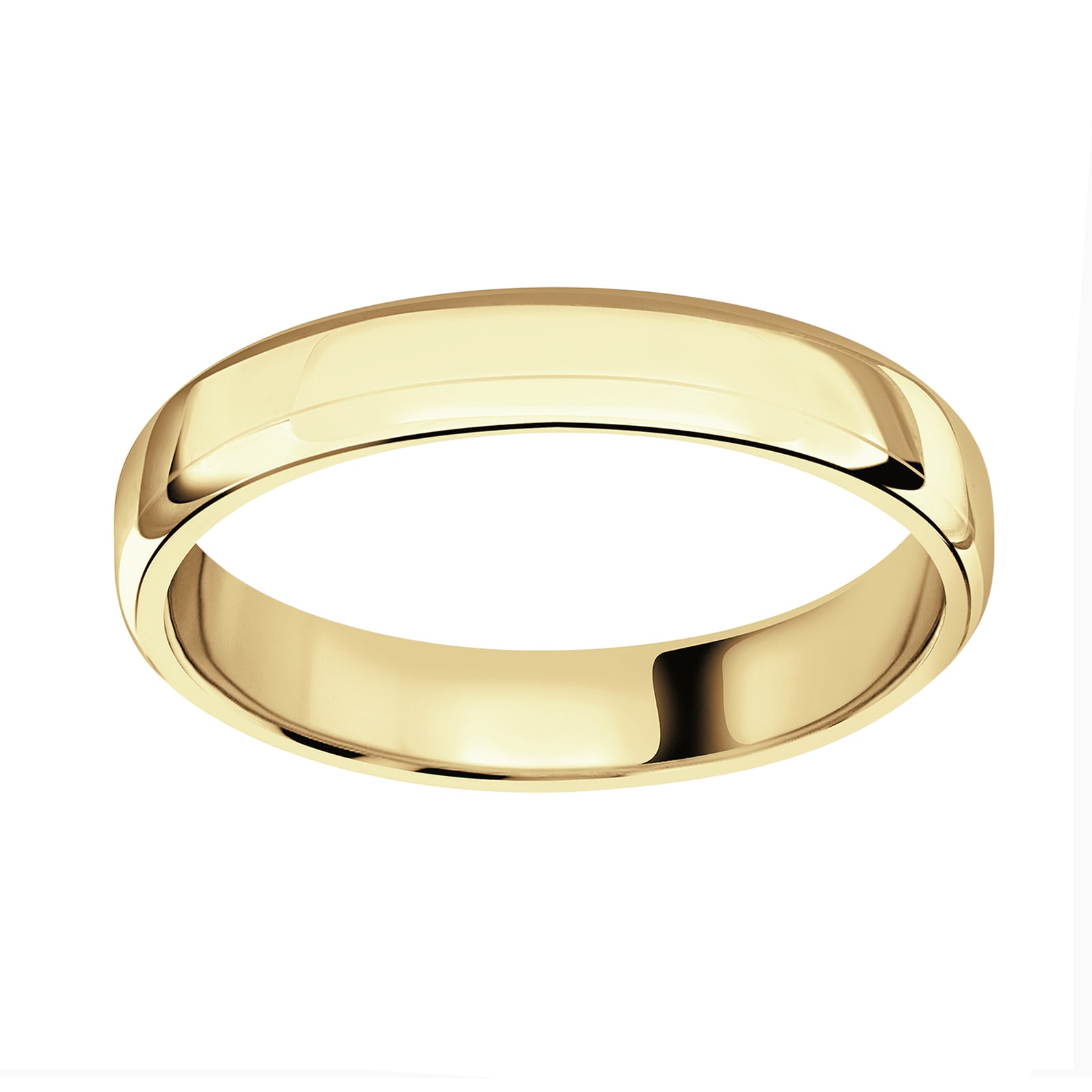 18ct Yellow Gold 3.5mm Standard Modern Court Court Wedding Ring - Ring Size N