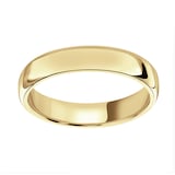 Mappin & Webb 18ct Yellow Gold 4mm Light Flat Comfort Fit Wedding Ring