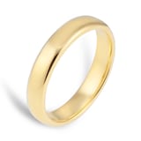 Mappin & Webb 18ct Yellow Gold 4mm Standard Modern Court Court Wedding Ring - Ring Size G