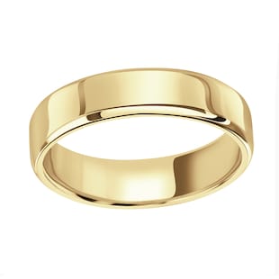 Mappin & Webb 18ct Yellow Gold 5mm Standard Modern Court Court Wedding Ring