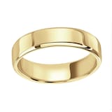 Mappin & Webb 18ct Yellow Gold 5mm Light Flat Comfort Fit Wedding Ring