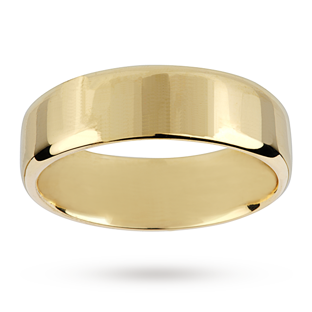 Mappin & Webb 7mm Flat Comfort Fit Gents Court Ring In 18 Carat Yellow Gold