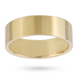 Mappin & Webb 7mm Flat Top Medium Weight Gents Court Ring In 18 Carat Yellow Gold