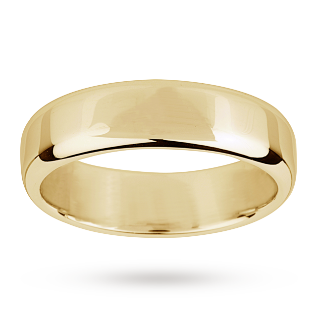 Mappin & Webb 6mm Flat Comfort Fit Gents Court Ring In 18 Carat Yellow Gold