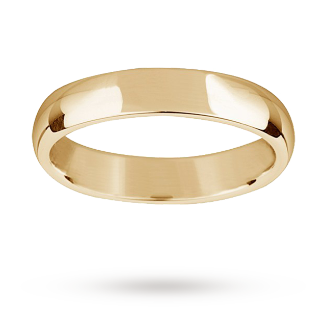 Mappin & Webb 4mm Medium Court Gents Wedding Ring In 18 Carat Yellow Gold