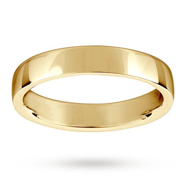 Mappin & Webb 4mm Low Domed Gents Court Wedding Ring In 18 Carat Yellow Gold
