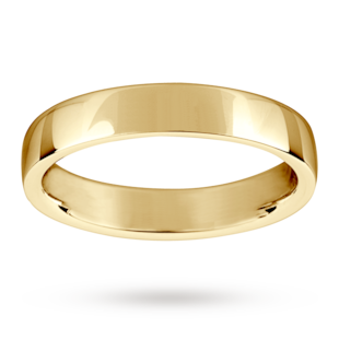 Mappin & Webb 4mm Low Domed Gents Court Wedding Ring In 18 Carat Yellow Gold