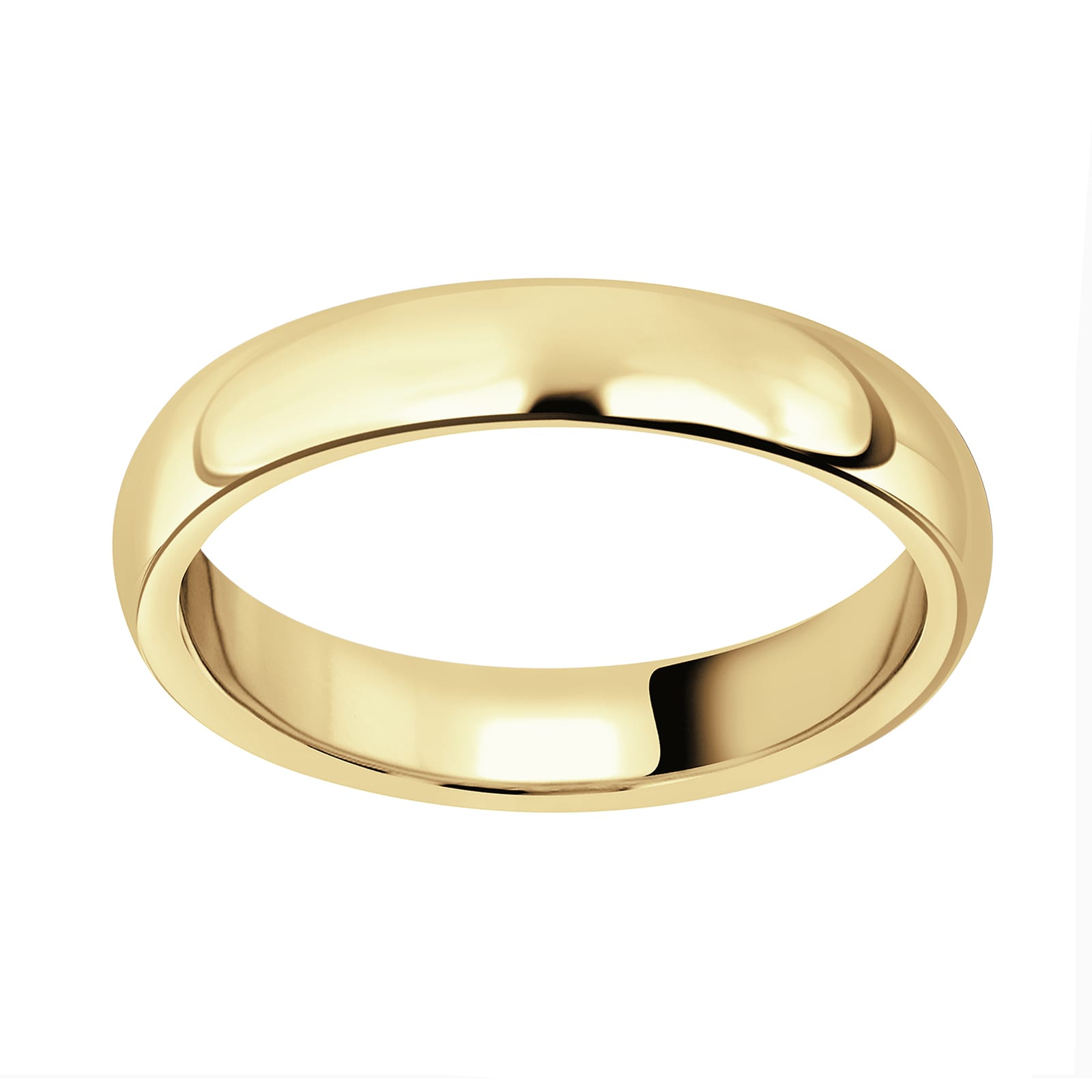 18ct Yellow Gold 3.5mm Luxury Court Wedding Ring - Ring Size X