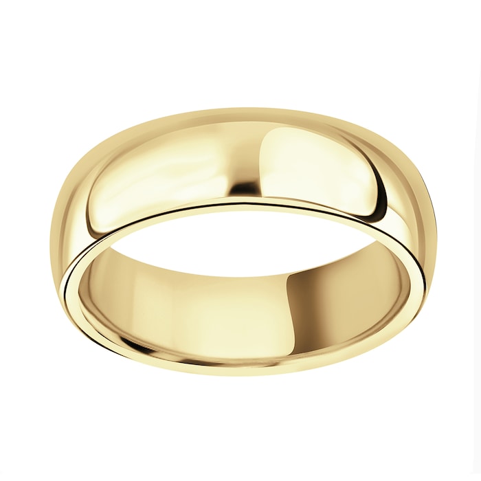 Mappin & Webb 18ct Yellow Gold 7mm Luxury Court Wedding Ring