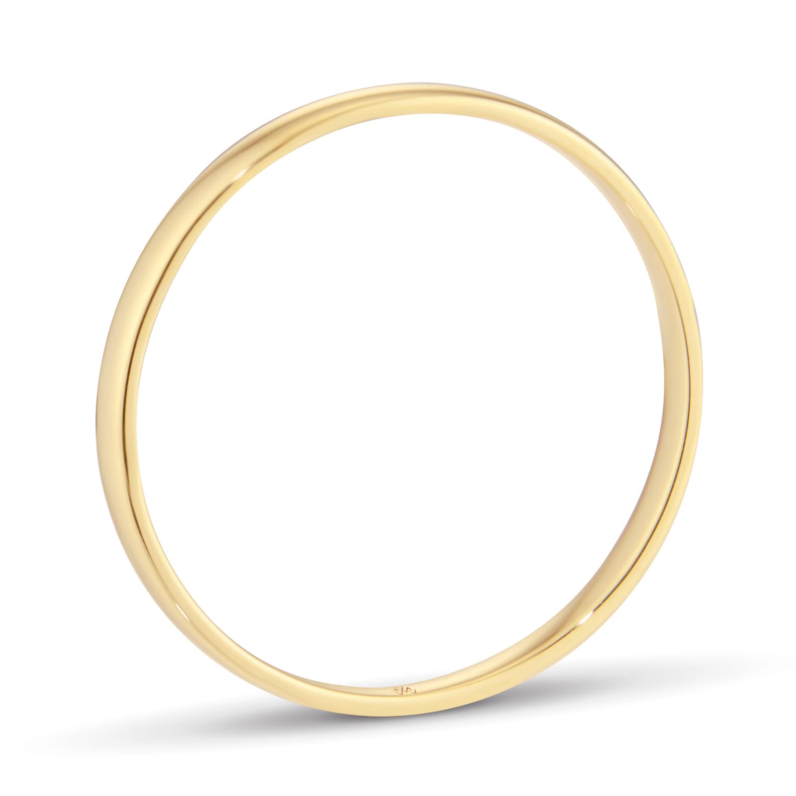 Mappin & Webb 18ct Yellow Gold 2mm Standard Modern Court  Wedding Ring