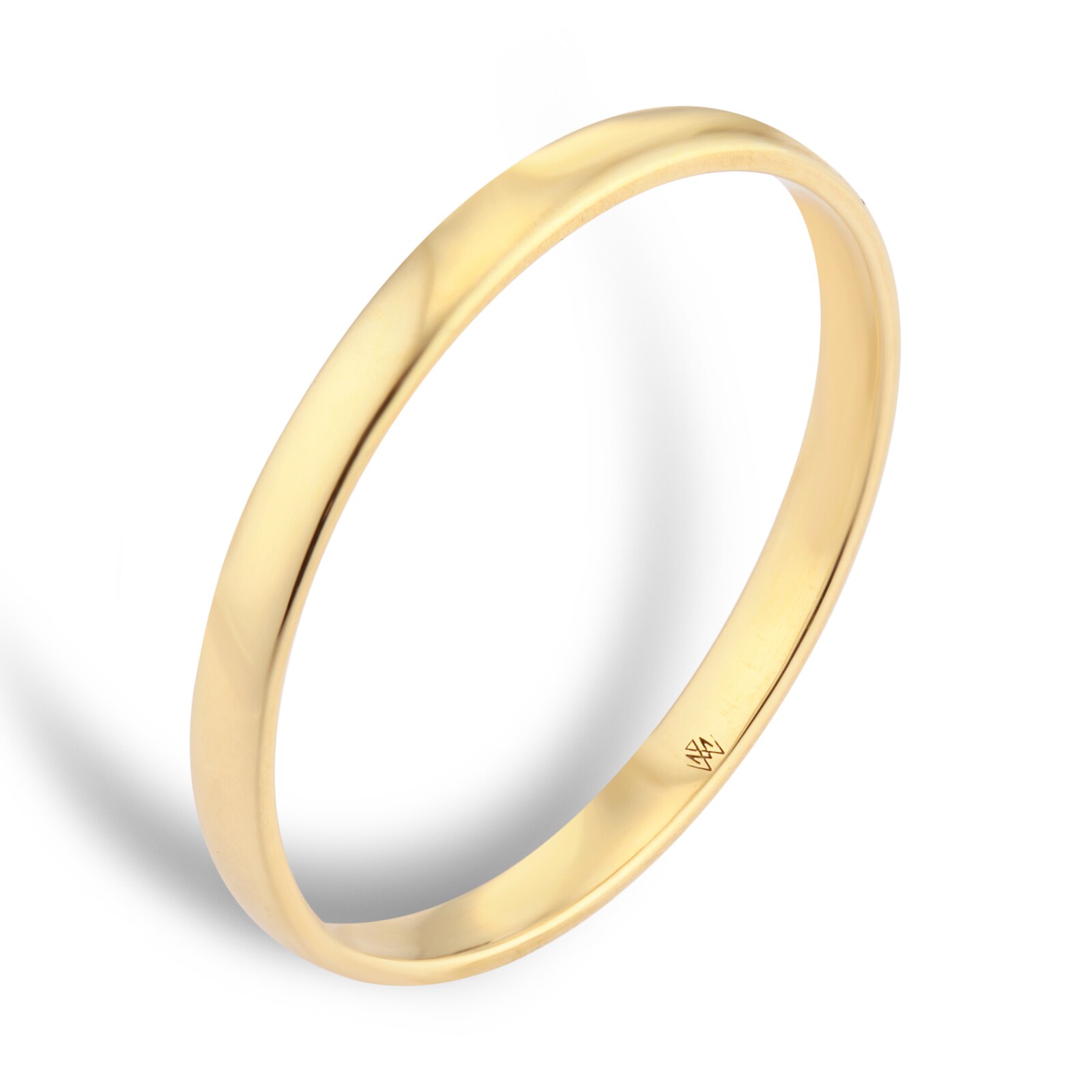 Mappin & Webb 18ct Yellow Gold 2mm Standard Modern Court  Wedding Ring