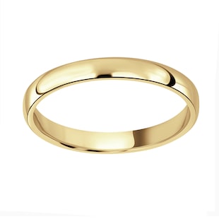 Mappin & Webb 18ct Yellow Gold 2.5mm Standard Modern Court  Wedding Ring