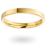 Mappin & Webb 18ct Yellow Gold 2mm Heavy Flat Court Wedding Ring