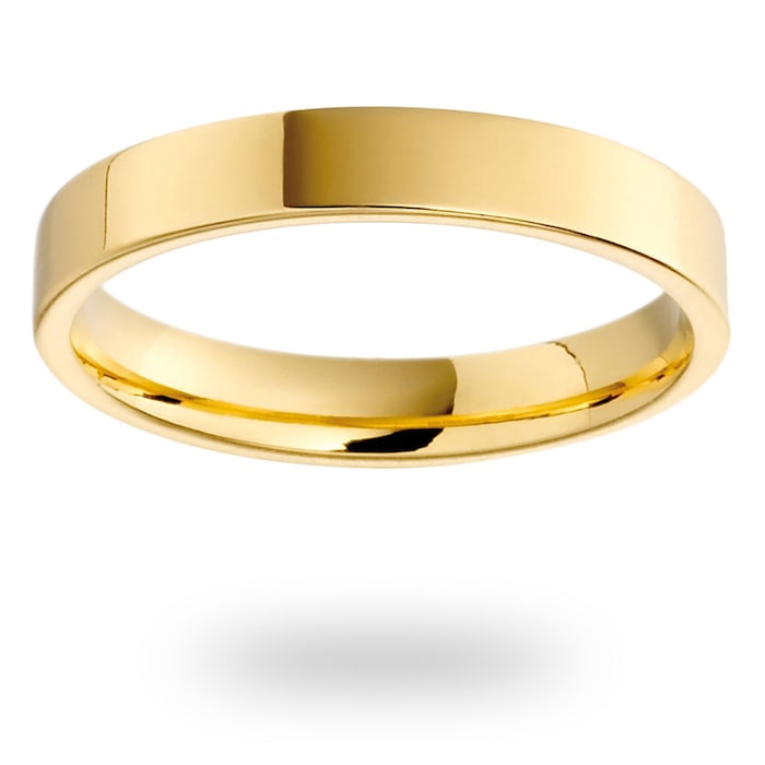 Mappin & Webb 18ct Yellow Gold 3.5mm Heavy Flat Court Wedding Ring