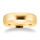 Goldsmiths Recycled 18ct Yellow Gold 5mm Court Wedding Band