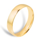 Goldsmiths Recycled 18ct Yellow Gold 5mm Court Wedding Band