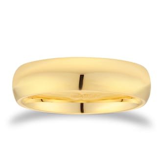 Mappin & Webb 18ct Yellow Gold 5mm Heavy Court Ring Mappin & Webb 18ct Yellow Gold 5mm Heavy Court Ring