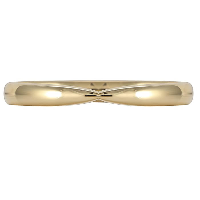 Mappin & Webb 18ct Yellow Gold 2.5mm Pinched Wedding Ring