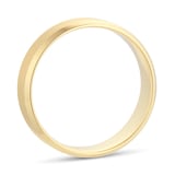 Goldsmiths 18ct Yellow Gold Mens Fancy Edge Wedding Ring