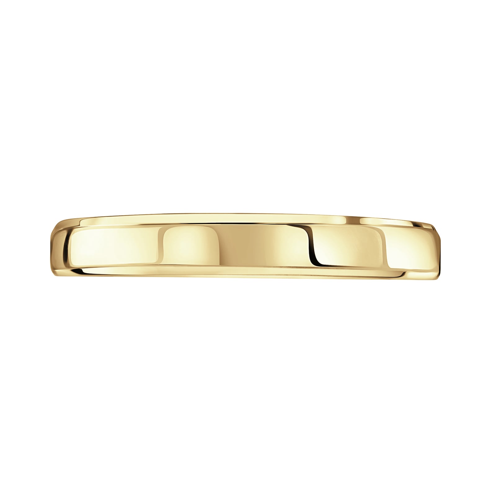 Mappin & Webb 18ct Yellow Gold 3mm Flat Top Bevelled Edge Wedding Ring