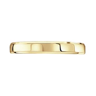 Mappin & Webb 18ct Yellow Gold 3mm Flat Top Bevelled Edge Wedding Ring