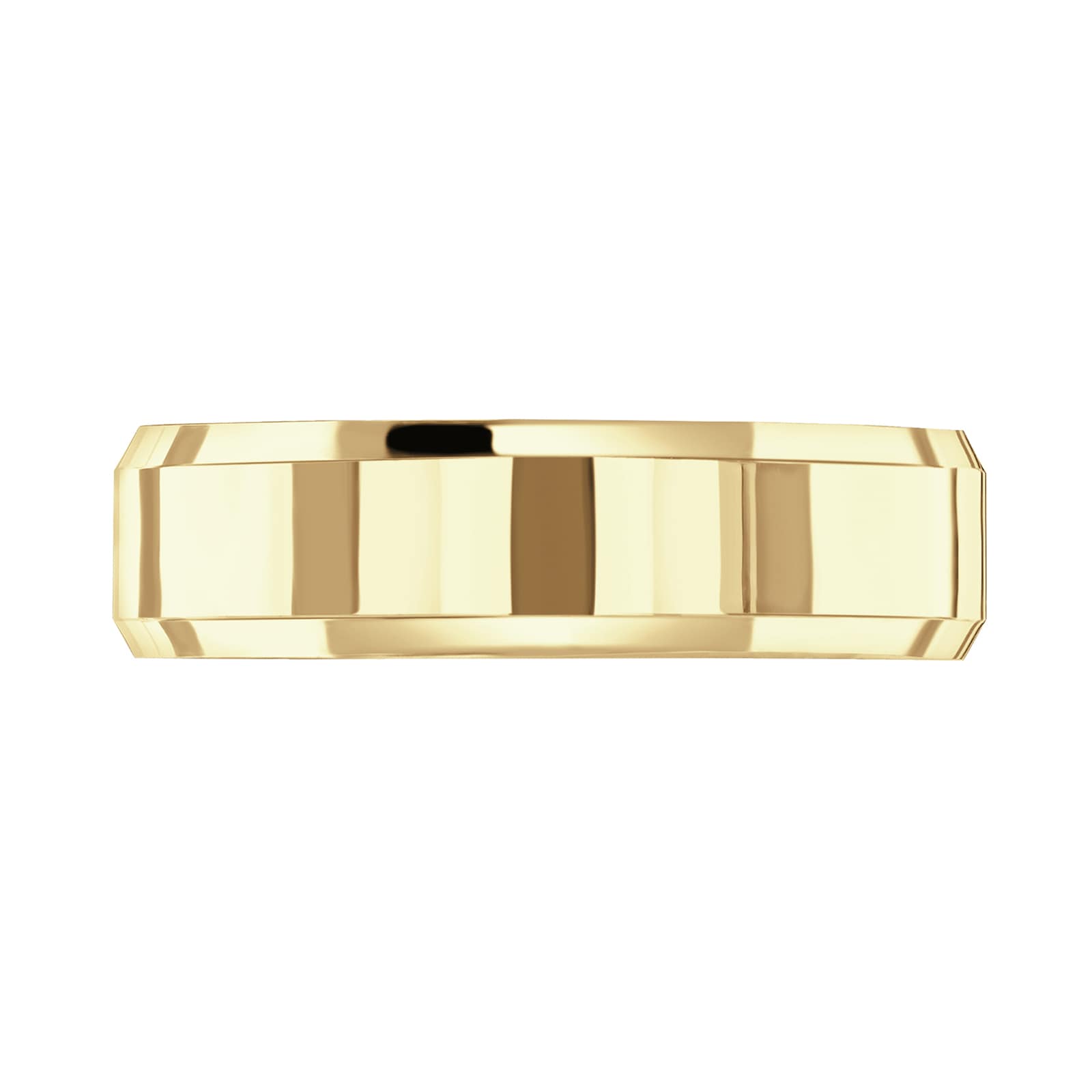 Mappin & Webb 18ct Yellow Gold 6mm Flat Top Bevelled Edge Wedding Ring Mappin & Webb 18ct Yellow Gold 6mm Flat Top Bevelled Edge Wedding Ring