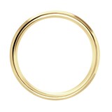 Mappin & Webb 18ct Yellow Gold 3mm Flat Top Matt Double Bevelled Edge Wedding Ring