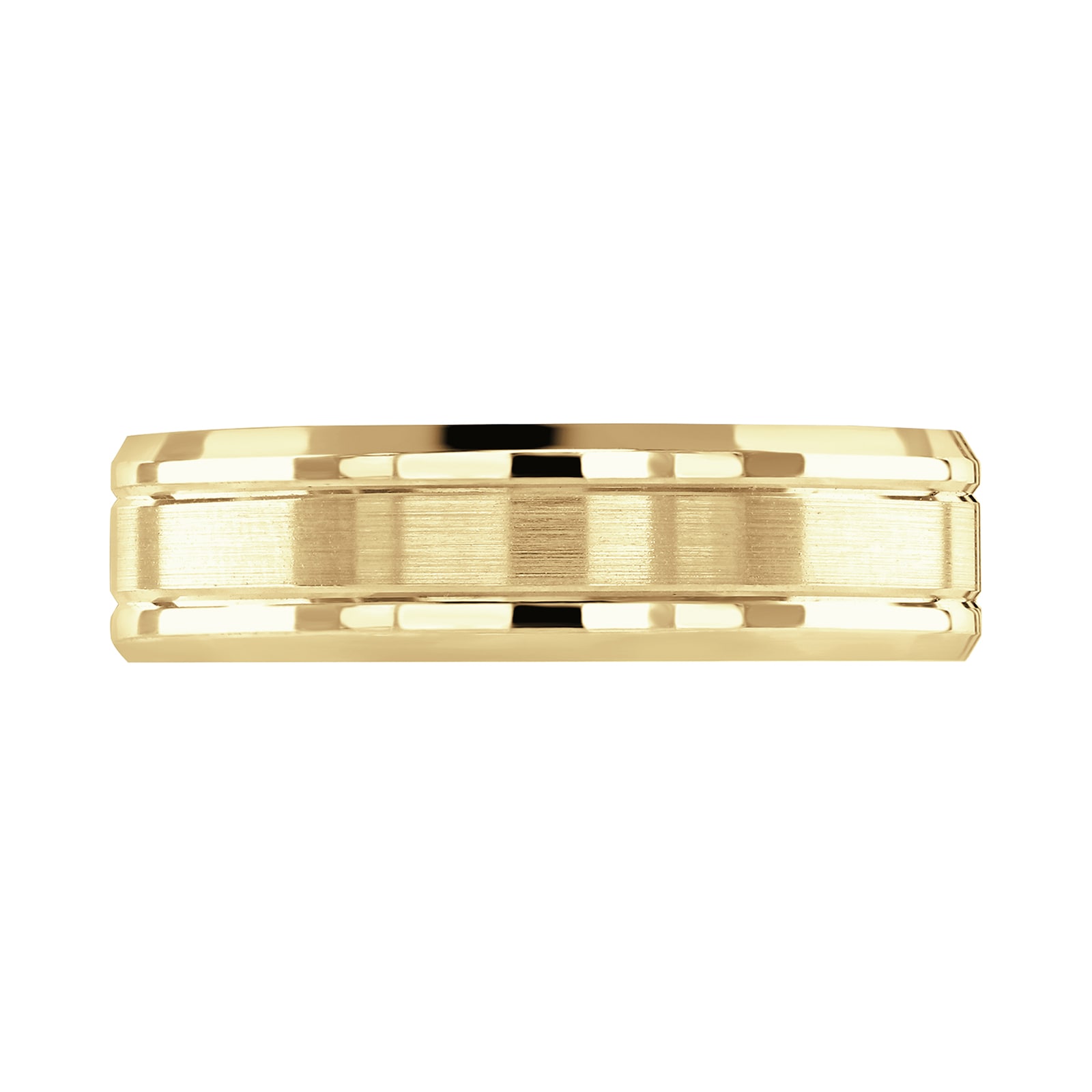 Mappin & Webb 18ct Yellow Gold 6mm Pattern Matt Centre Bevelled Edge Wedding Ring Mappin & Webb 18ct Yellow Gold 6mm Pattern Matt Centre Bevelled Edge Wedding Ring
