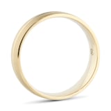 Mappin & Webb 18ct Yellow Gold 5mm Brush & Polished Centre Wedding Ring