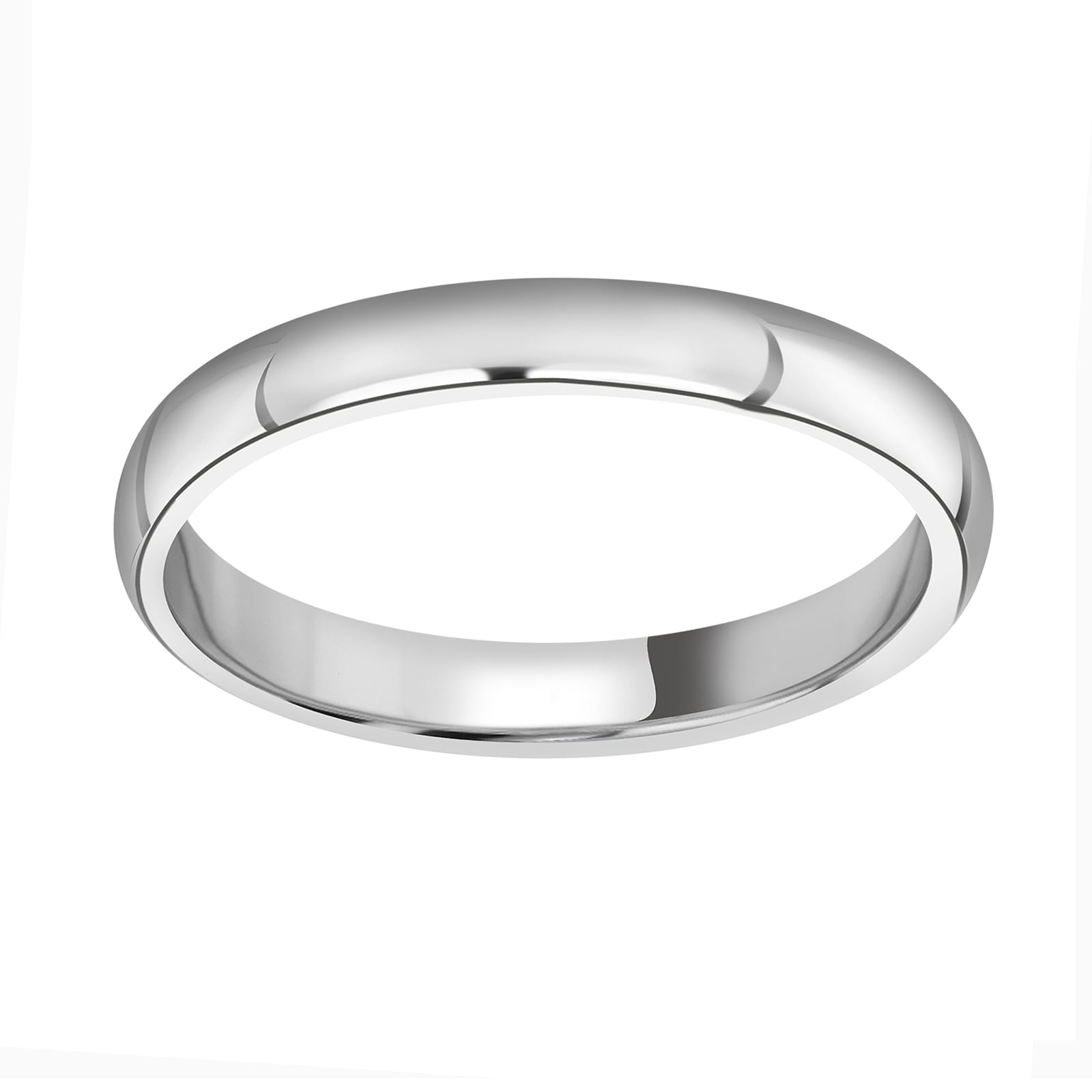 Mappin & Webb 2.5mm Medium Court Ladies Wedding Ring In 18 Carat White Gold