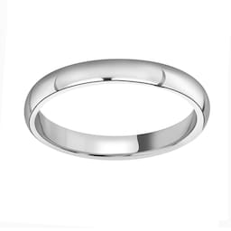 08060426 - 2.5mm Medium Court Ladies Wedding Ring In 18 Carat White Gold