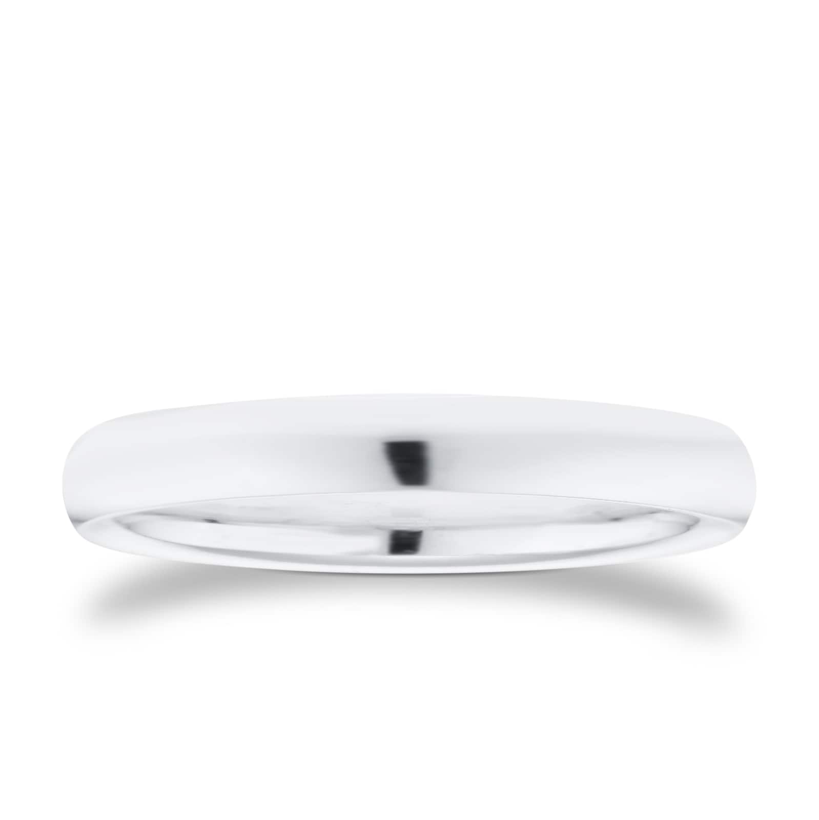 Mappin & Webb 18ct White Gold 3mm Luxury Court Wedding Ring Mappin & Webb 18ct White Gold 3mm Luxury Court Wedding Ring
