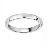 Mappin & Webb 3mm Heavy Court Ladies Wedding Ring In 18 Carat White Gold
