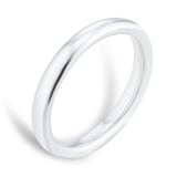 Mappin & Webb 18ct White Gold 3mm Luxury Court Wedding Ring - Ring Size G