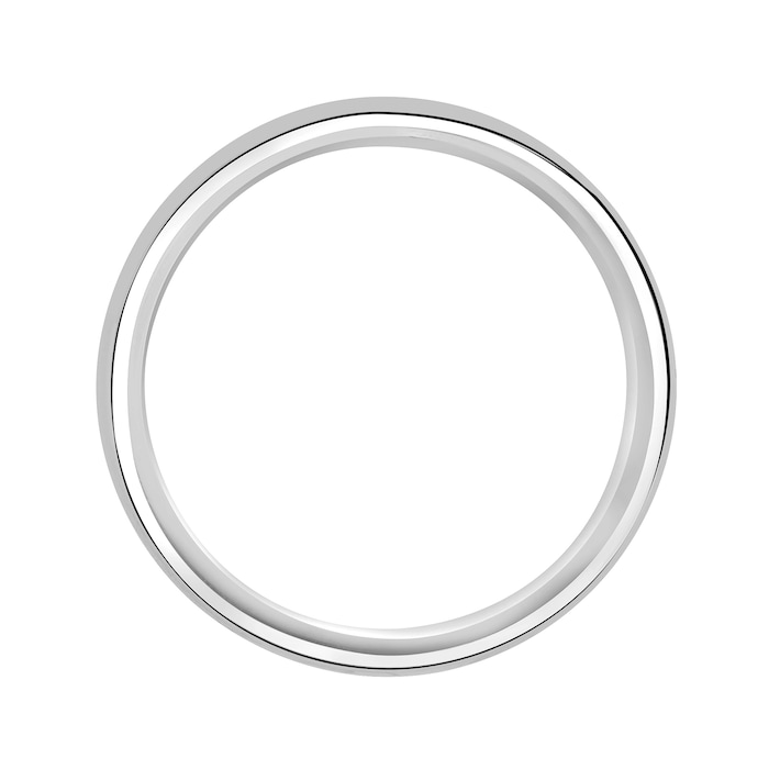 Mappin & Webb 18ct White Gold 3mm Heavy Court Wedding Ring - Ring Size O