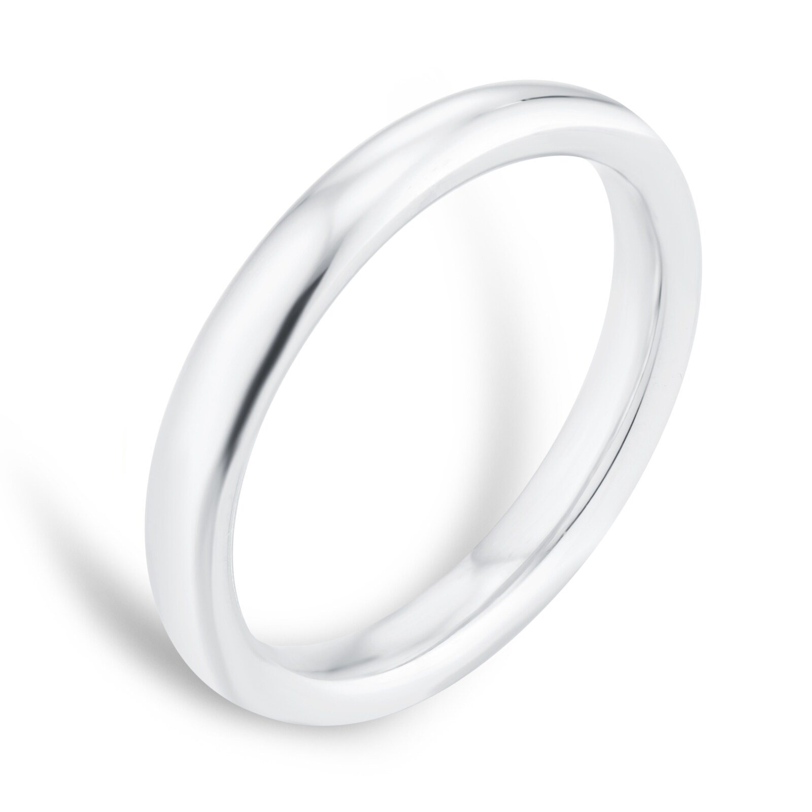 Mappin & Webb 18ct White Gold 2.5mm Luxury Court Wedding Ring Mappin & Webb 18ct White Gold 2.5mm Luxury Court Wedding Ring