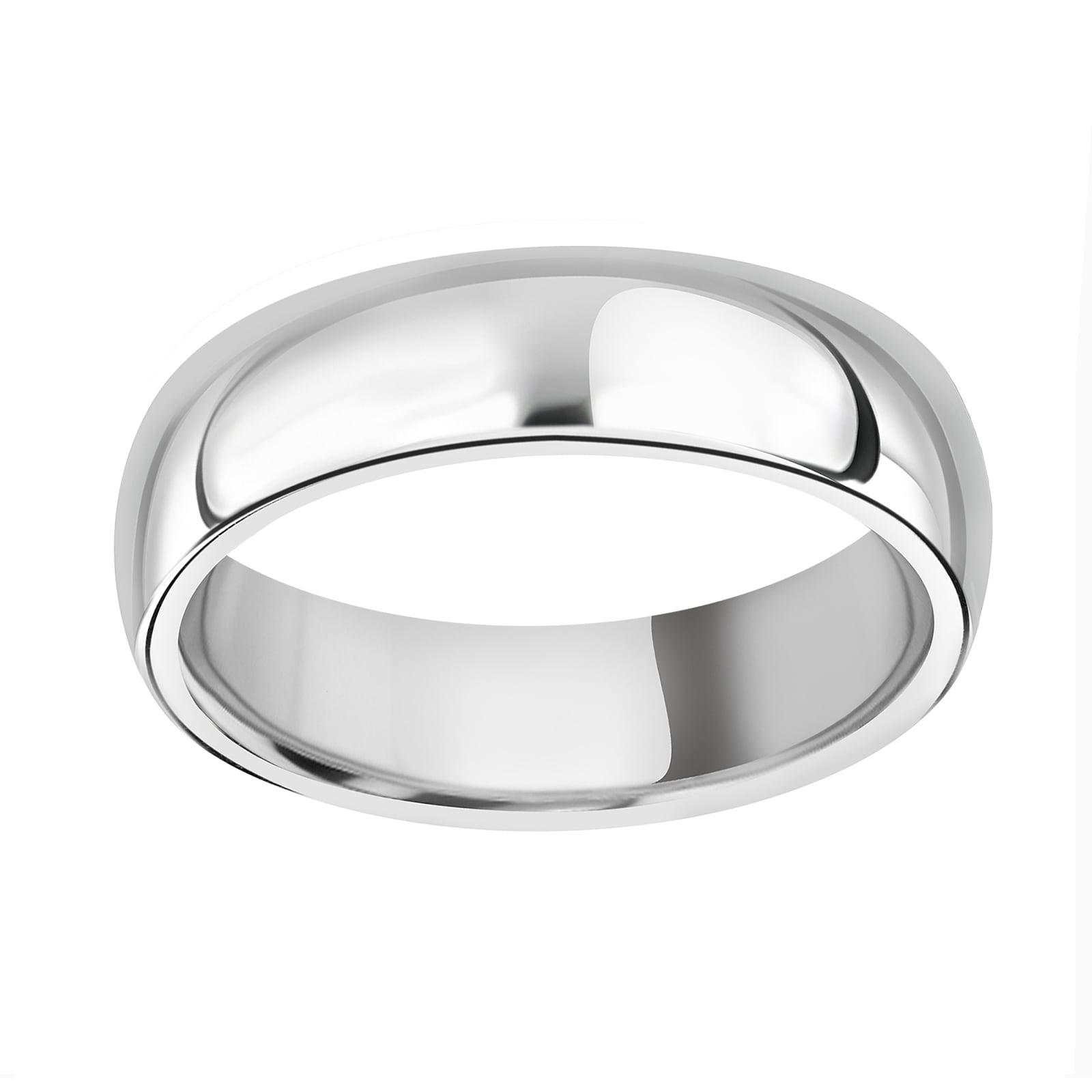 Mappin & Webb 18ct White Gold 6mm Luxury Court Wedding Ring