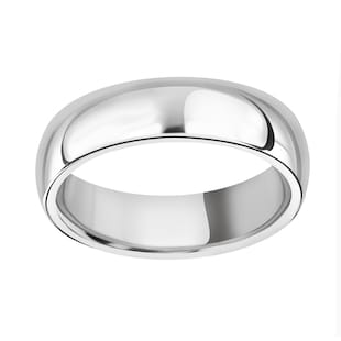 Mappin & Webb 18ct White Gold 6mm Luxury Court Wedding Ring