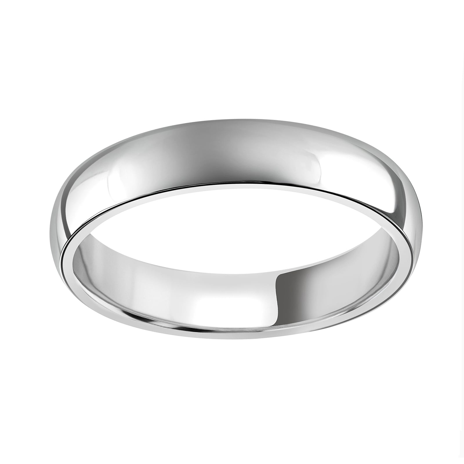 18ct White Gold 3.5mm Standard Court Wedding Ring - Ring Size L