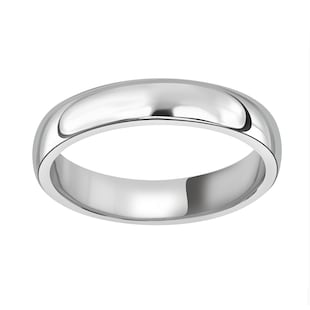 Mappin & Webb 18ct White Gold 4mm Standard Court Wedding Ring