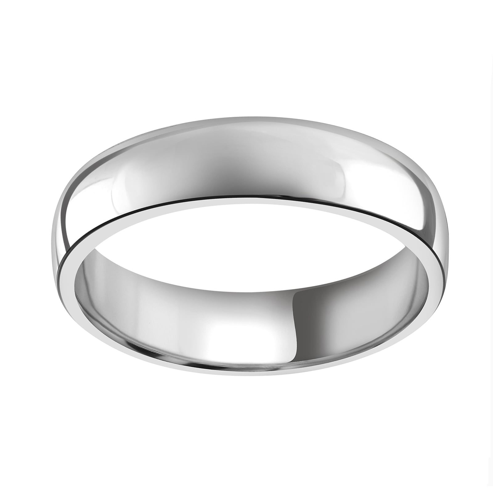 18ct White Gold 5mm Standard Court Wedding Ring - Ring Size X