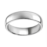 Mappin & Webb 5mm Light Court Gents Wedding Ring In 18 Carat White Gold