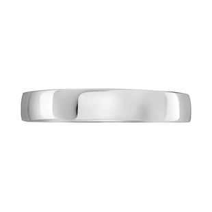 Mappin & Webb 18ct White Gold 3.5mm Standard Domed Court Wedding Ring