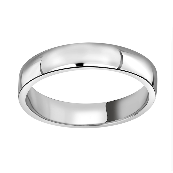 Mappin & Webb 18ct White Gold 4mm Standard Domed Court Wedding Ring