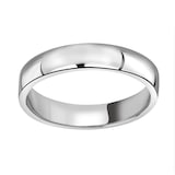 Mappin & Webb 4mm Light Low Domed Ladies Wedding Ring In 18 Carat White Gold