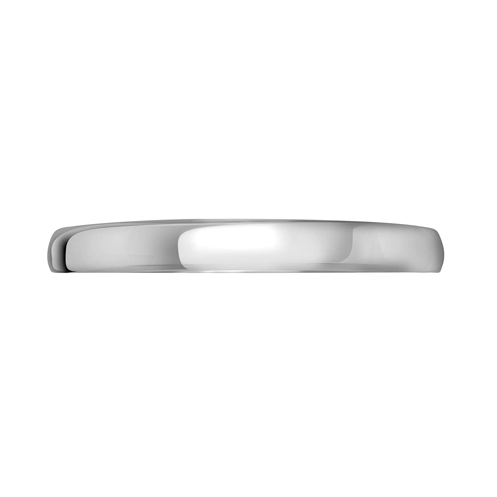 Mappin & Webb 18ct White Gold 2.5mm Luxury D-Shape Court Wedding Ring