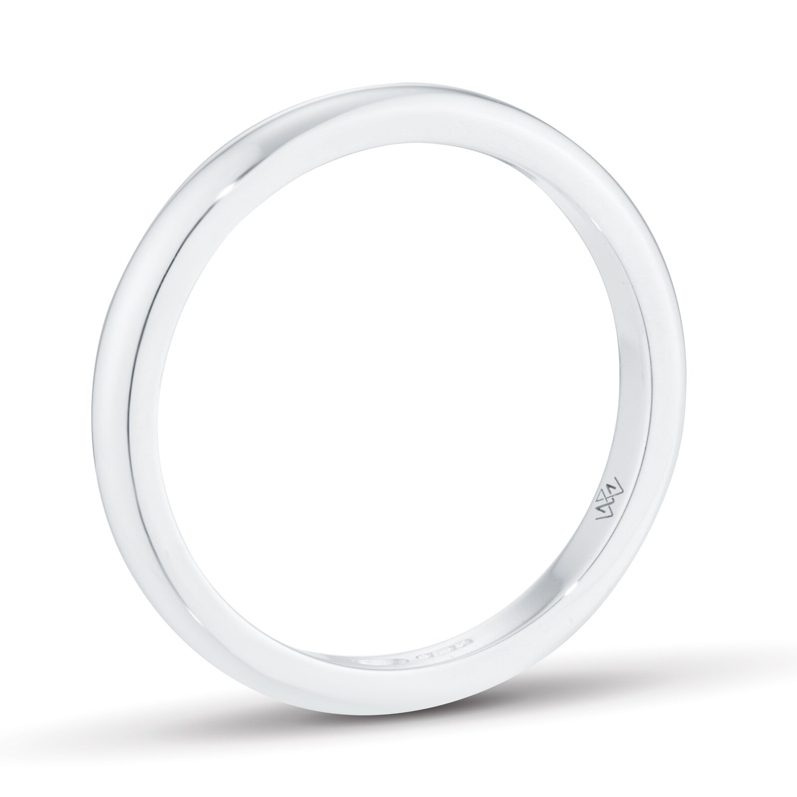 Mappin & Webb 18ct White Gold 2.5mm Luxury D-Shape Court Wedding Ring Mappin & Webb 18ct White Gold 2.5mm Luxury D-Shape Court Wedding Ring